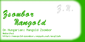 zsombor mangold business card